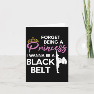 Funny Karate Black Belt Saying For Taekwondo Girl  Card