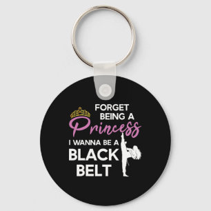 Funny Karate Black Belt Saying For Taekwondo Girl Key Ring