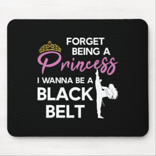Funny Karate Black Belt Saying For Taekwondo Girl Mouse Pad