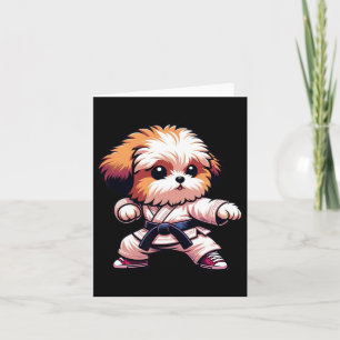 Funny Karate Bolonka Dog Humour Martial Arts Fun F Card