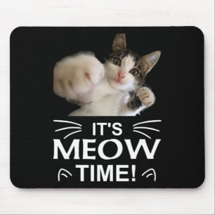 Funny Karate Boxing Cat Meow Time T Shirt Tee Shir Mouse Pad