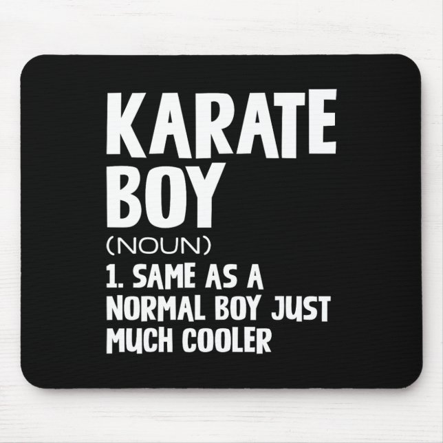 Funny Karate Boys Definition  Mouse Pad (Front)