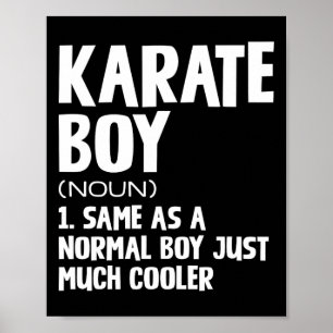 Funny Karate Boys Definition  Poster