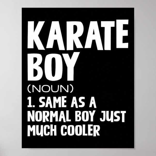Funny Karate Boys Definition  Poster (Front)