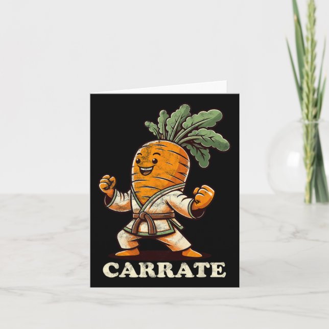 Funny Karate Carrot Carrate Karate Trainer Karate  Card (Front)