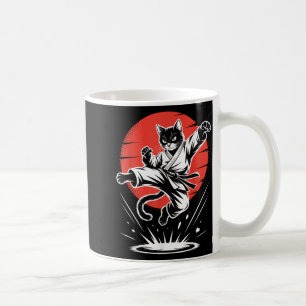 Funny Karate Cat Martial Arts Black Belt Fighter Coffee Mug