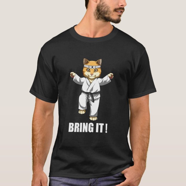 Funny Karate Cat T-Shirt (Front)