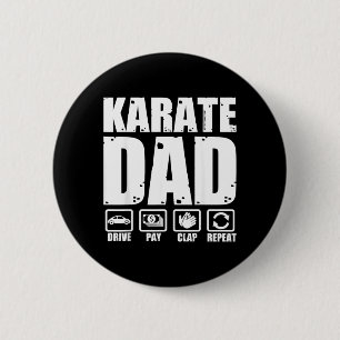Funny Karate Dad Martial Arts Father Humour Father 6 Cm Round Badge