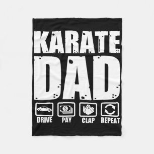Funny Karate Dad Martial Arts Father Humour Father Fleece Blanket