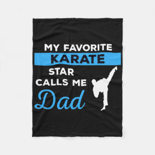 Funny Karate Dad Martial Arts Fighting Shirt Gift Fleece Blanket