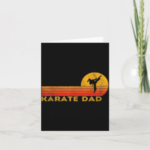Funny Karate Dad Martial Arts Retro Card