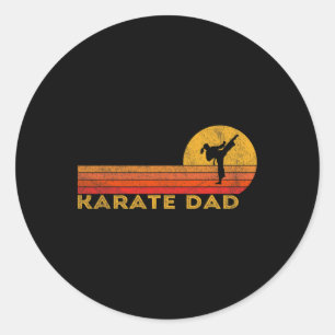 Funny Karate Dad Martial Arts Retro Classic Round Sticker