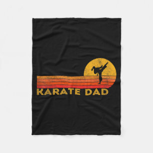 Funny Karate Dad Martial Arts Retro Fleece Blanket