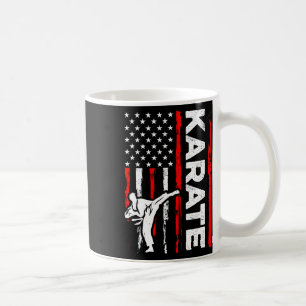Funny Karate Design 4th Of July Usa American Flag Coffee Mug