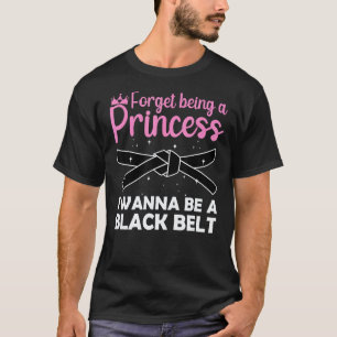 Funny Karate Design For Women Girls Black Belt Mar T-Shirt