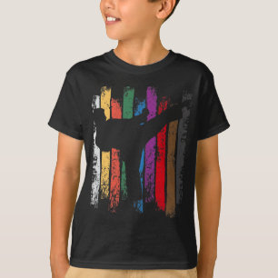 Funny Karate Design Karate Belts Silhouettes T-Shirt