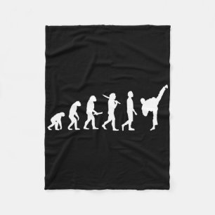 Funny Karate Evolution Gift For Martial Artists  Fleece Blanket