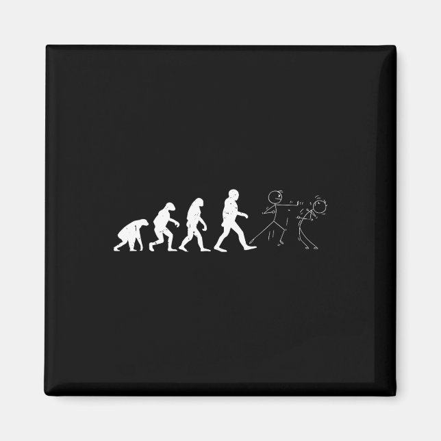 Funny Karate Evolution Karate Stick Figure  Magnet (Front)