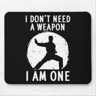 Funny Karate For Men Women Karate Black Belt Marti Mouse Pad