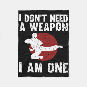 Funny Karate For Men Women Taekwondo Martial Arts  Fleece Blanket