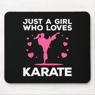 Funny Karate For Women Girls Karate Black Belt Mar Mouse Pad