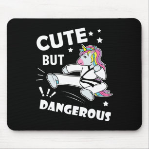 Funny Karate Girl Birthday Gift Shirt Cute But Dan Mouse Pad