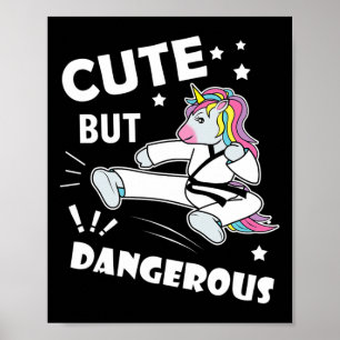 Funny Karate Girl Birthday Gift Shirt Cute But Dan Poster