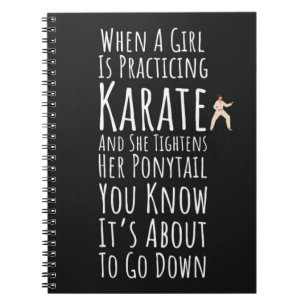 Funny Karate Girl Gifts For Her Martial Arts Women Notebook