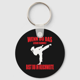 Funny Karate Kickboxing Taekwondo Girl  Key Ring