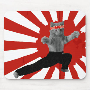 Funny Karate Kitten gifts Mouse Pad