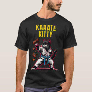 Funny Karate Kitty - Martial Arts Feline Champion T-Shirt