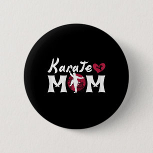 Funny Karate Lover Mum Graphic For Women And Girls 6 Cm Round Badge