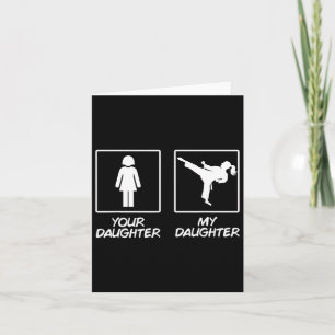 Funny Karate Mum Martial Arts Daughter Black Belt  Card