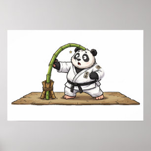Funny Karate Panda Martial Arts Fail Poster