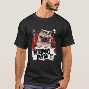 Funny Karate Pug Kung Paw Dog Kawaii Martial Art L T-Shirt
