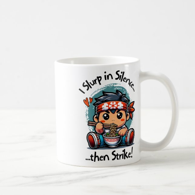 Funny Karate Ramen Boy  Coffee Mug (Right)