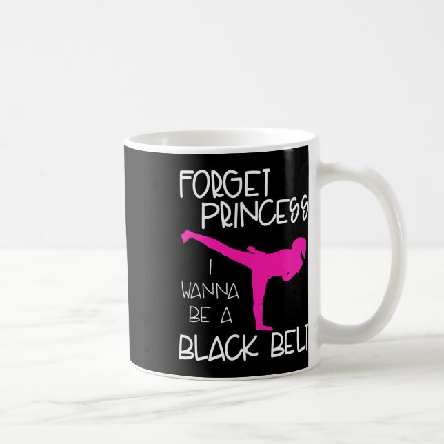 Funny Karate Shirt Girl Black Belt Martial Arts Gi Coffee Mug (Right)