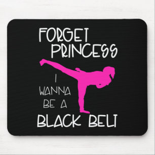 Funny Karate Shirt Girl Black Belt Martial Arts Gi Mouse Pad