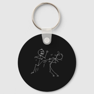 Funny Karate Stick Figure Karate Fighters  Key Ring