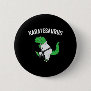 Funny Karate T Rex Dinosaur Cute Dino Martial Arts 6 Cm Round Badge