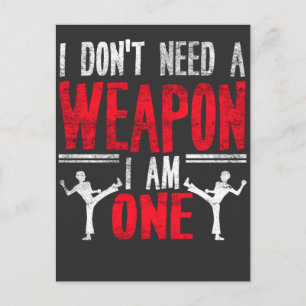 Funny Karate Taekwondo Joke Martial Arts Humour Postcard