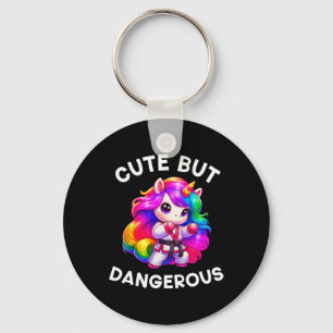 Funny Karate Unicorn Cute But Dangerous Karate Gi Key Ring