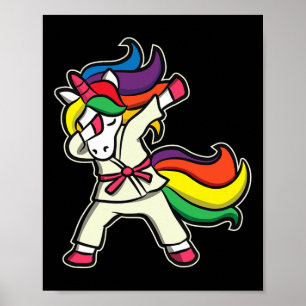 Funny Karate Unicorn For Karate Girls Poster