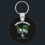 Funny Karatesaurus Dinosaur T Rex In Karate Gi Bla Key Ring<br><div class="desc">Funny Karatesaurus Dinosaur T Rex In Karate Gi Black Belt</div>