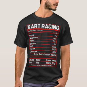 Funny Kart Racing Nutrition Facts Gift Idea Women T-Shirt