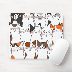 Funny Kawaii Cats Mouse Pad