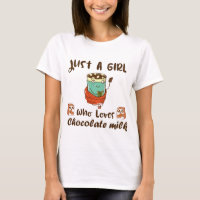 Funny kawaii chocolate milk design for girls