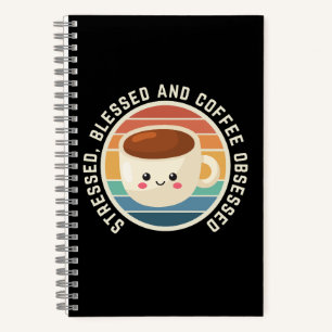 Funny Kawaii Coffee Quote Notebook