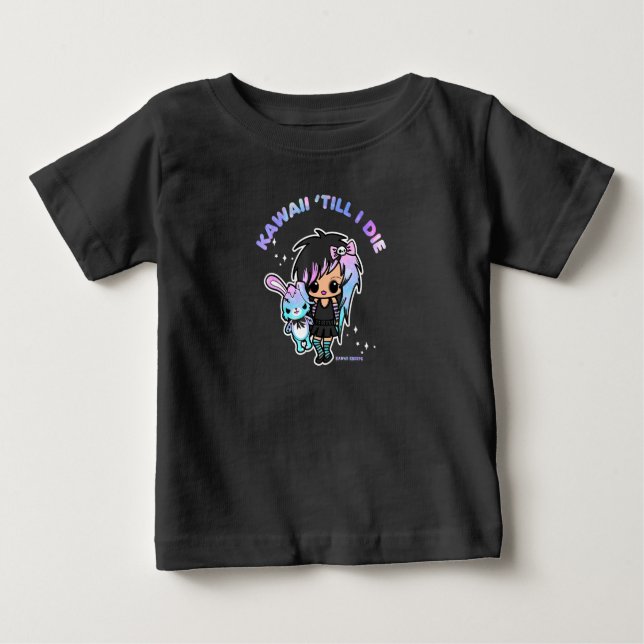 Funny Kawaii Pastel Goth Emo Gothic Chibi Anime Gi Baby T-Shirt (Front)