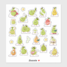 Funny kawaii pear set